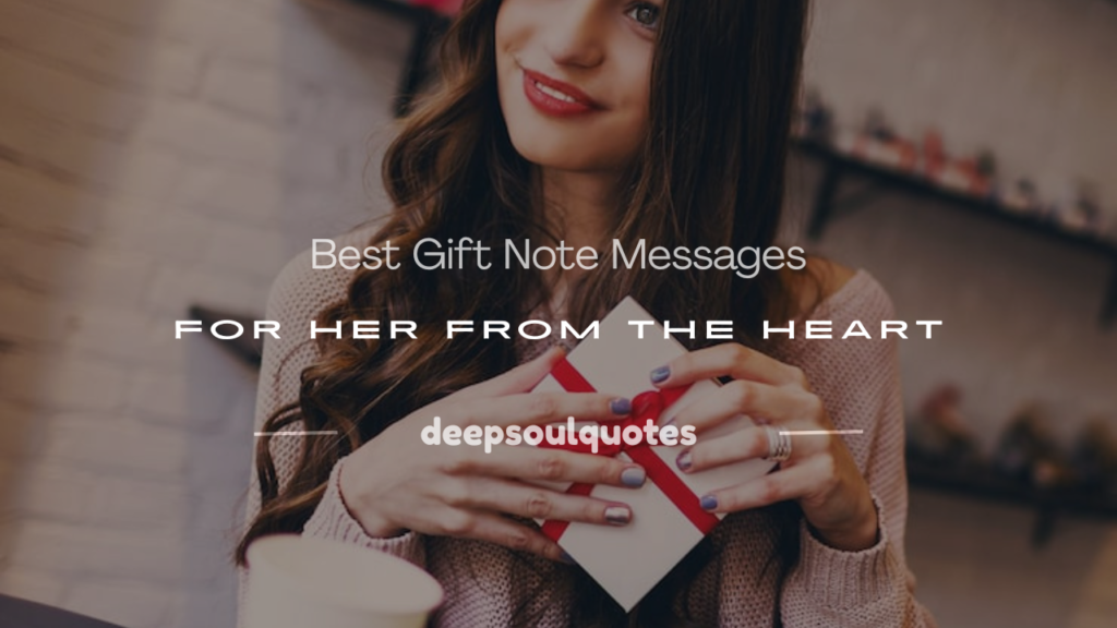gift note messages for her