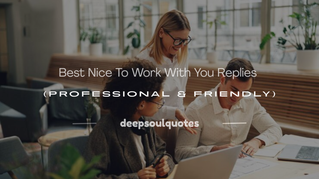 nice to work with you
