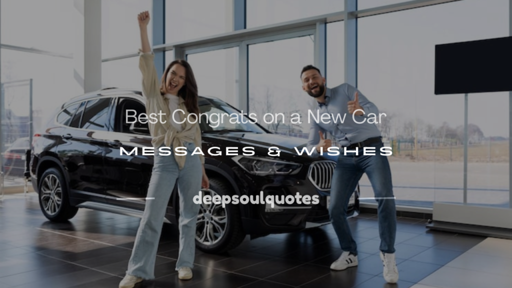 congrats on a new car