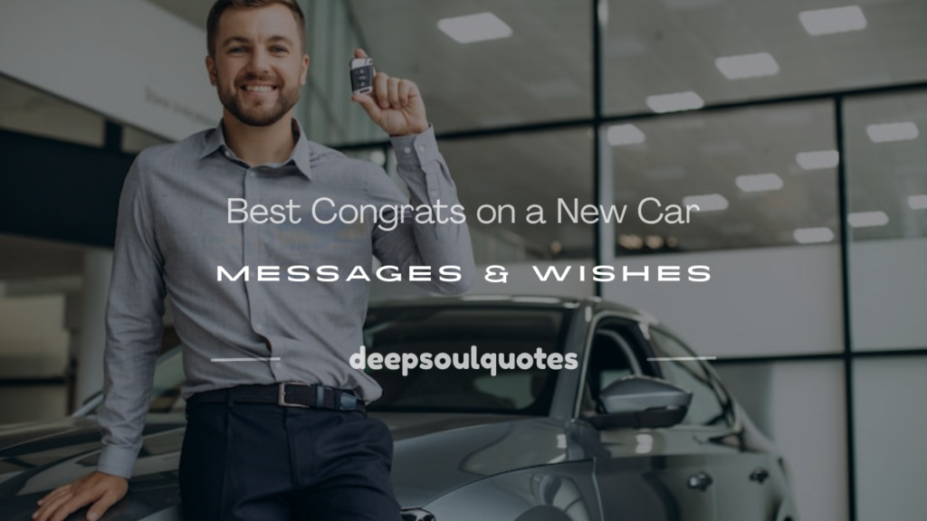 congrats on a new car